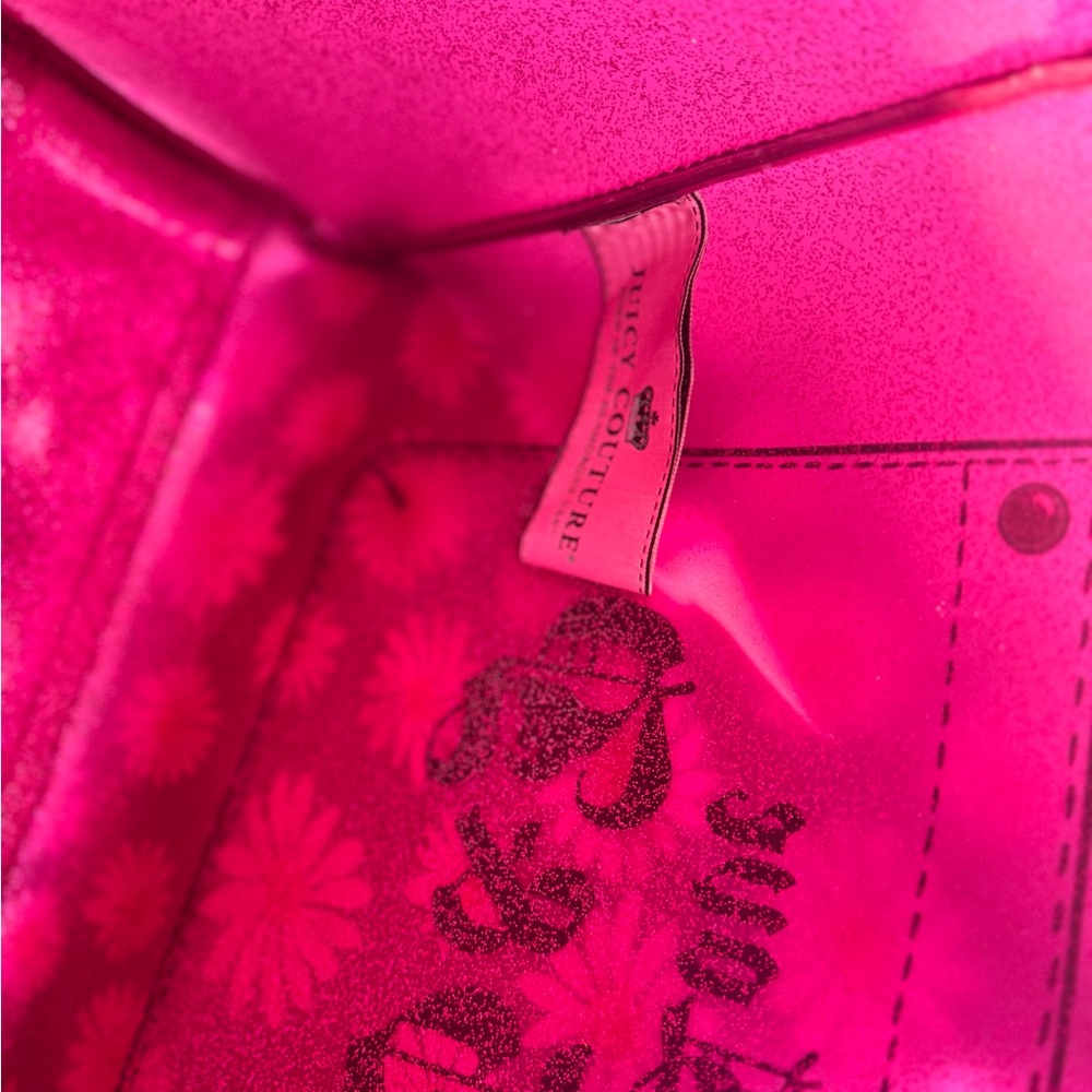 Juicy Couture Fuchsia Tote with Heart Charm - Picture 6 of 6